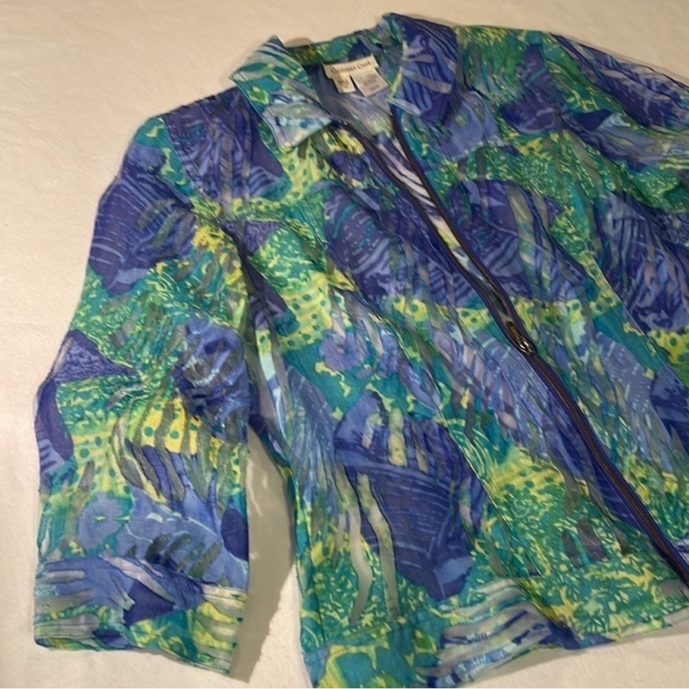 Coldwater Creek Women’s Cover up Top 3/4 sleeves Zipper 12 - Picture 15 of 16